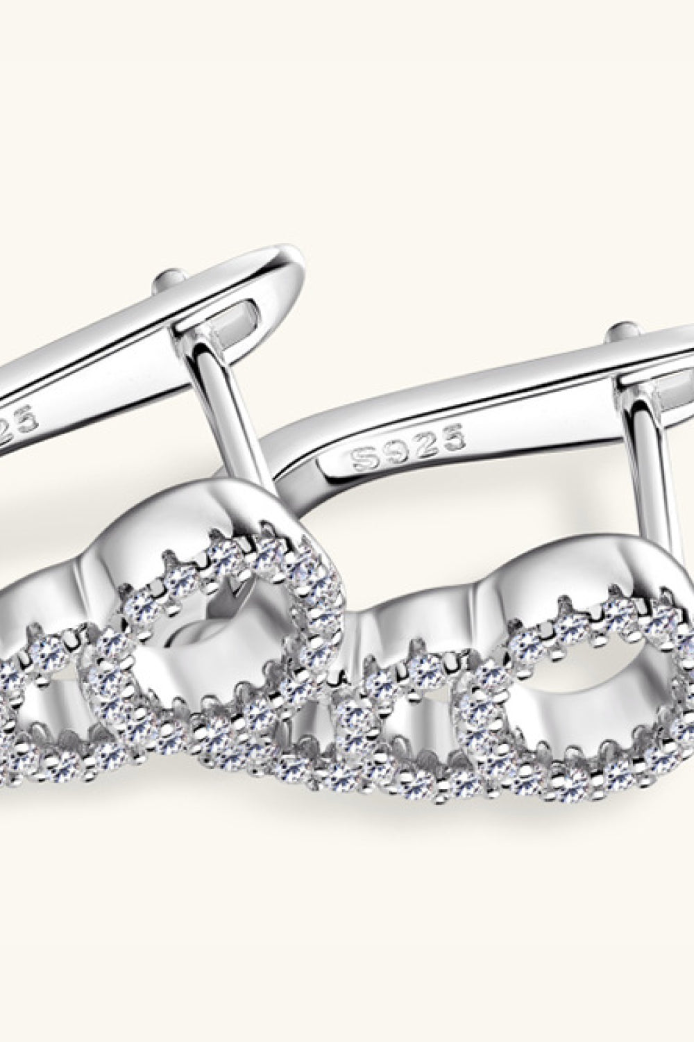 Stacey B's Moissanite 925 Sterling Silver Earrings