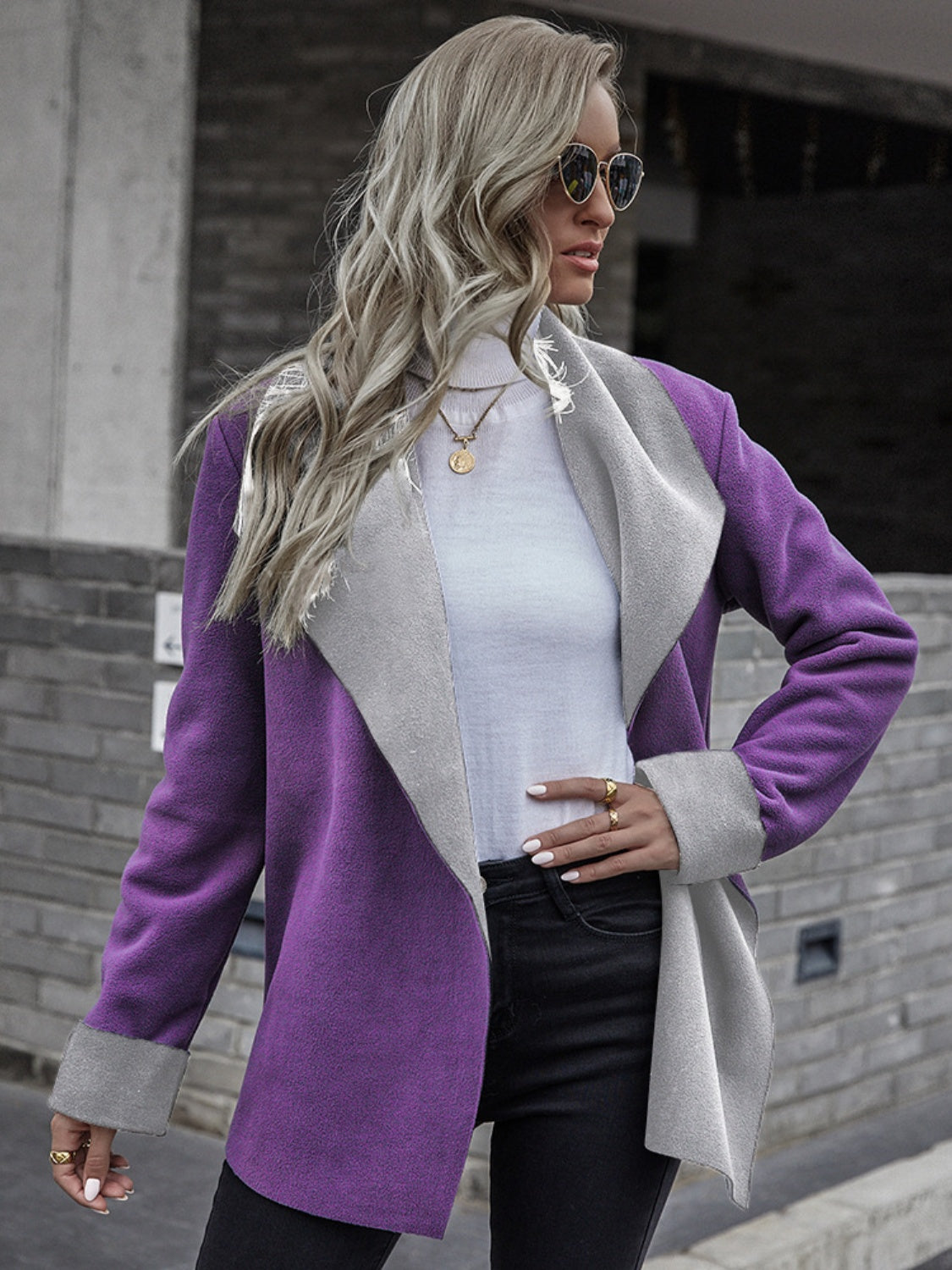 Stacey B's Open Front Long Sleeve Jacket