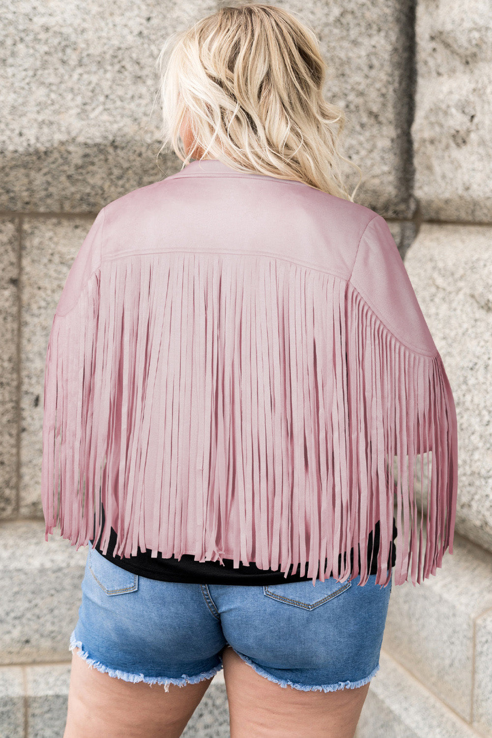 Stacey B's Fringe Open Front Jacket