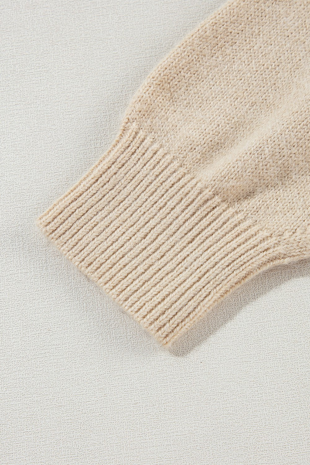 Stacey B's Crochet Flower Round Neck Long Sleeve Sweater