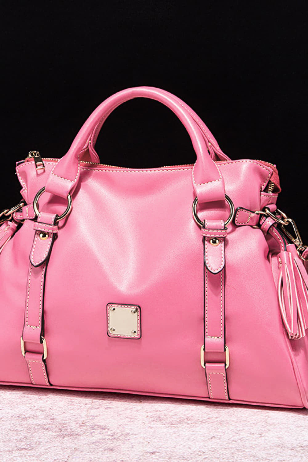 Stacey B's PU Leather Handbag with Tassels