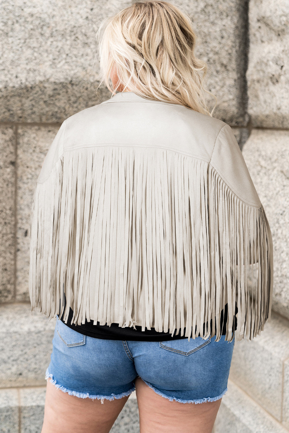 Stacey B's Fringe Open Front Jacket