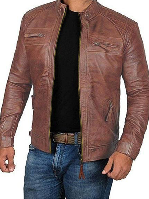 Stacey B's Classic Men's Polyester Woven Jacket with Straight Pockets