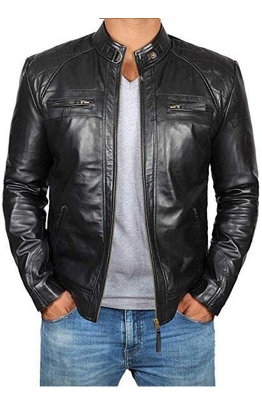 Stacey B's Classic Men's Polyester Woven Jacket with Straight Pockets