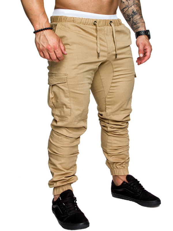 Stacey B's Men's Solid Color Casual Tether Elastic Sports Baggies Men's Trousers