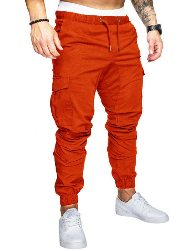 Stacey B's Men's Solid Color Casual Tether Elastic Sports Baggies Men's Trousers