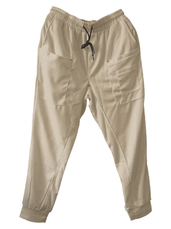 Stacey B's Men's new sports pants, loose legged, multi-pocket casual trousers