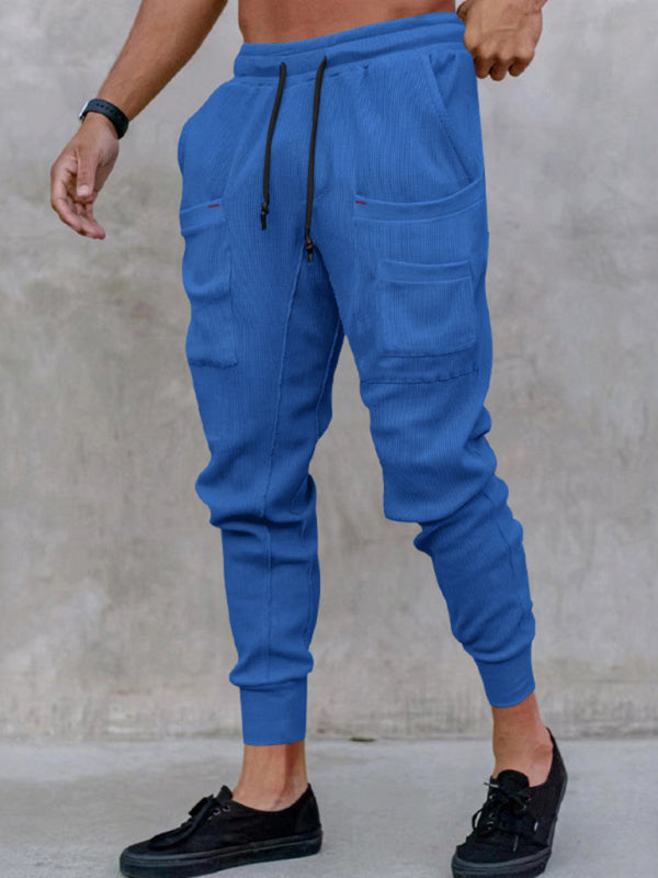 Stacey B's Men's new sports pants, loose legged, multi-pocket casual trousers