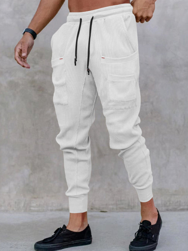 Stacey B's Men's new sports pants, loose legged, multi-pocket casual trousers