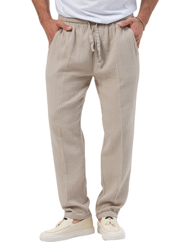 Stacey B's Men's new solid color casual long-sleeved shirt and trousers suit