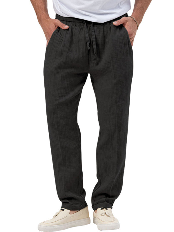 Stacey B's Men's new solid color casual long-sleeved shirt and trousers suit