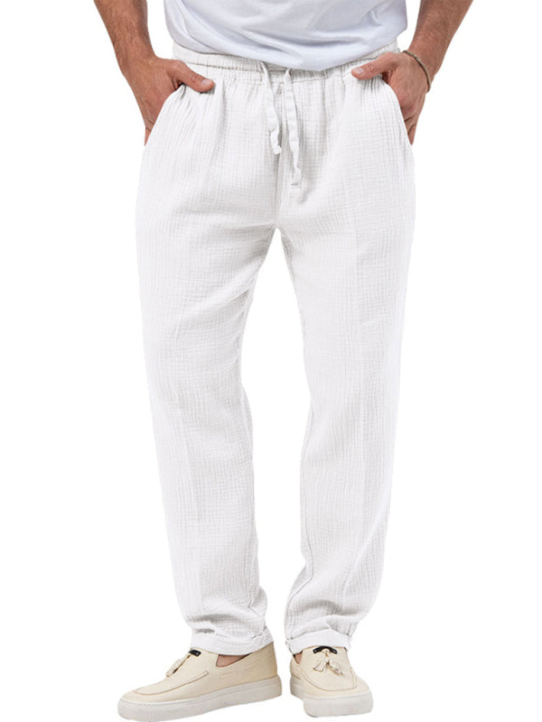 Stacey B's Men's new solid color casual long-sleeved shirt and trousers suit