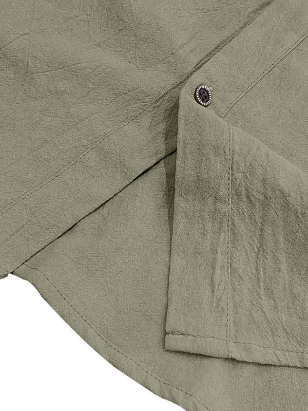 Stacey B's Men's Casual Sleeveless Waistcoat Shirt Linen Hooded Solid Color Breathable Loose Top