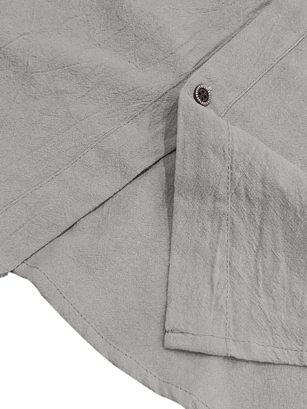 Stacey B's Men's Casual Sleeveless Waistcoat Shirt Linen Hooded Solid Color Breathable Loose Top