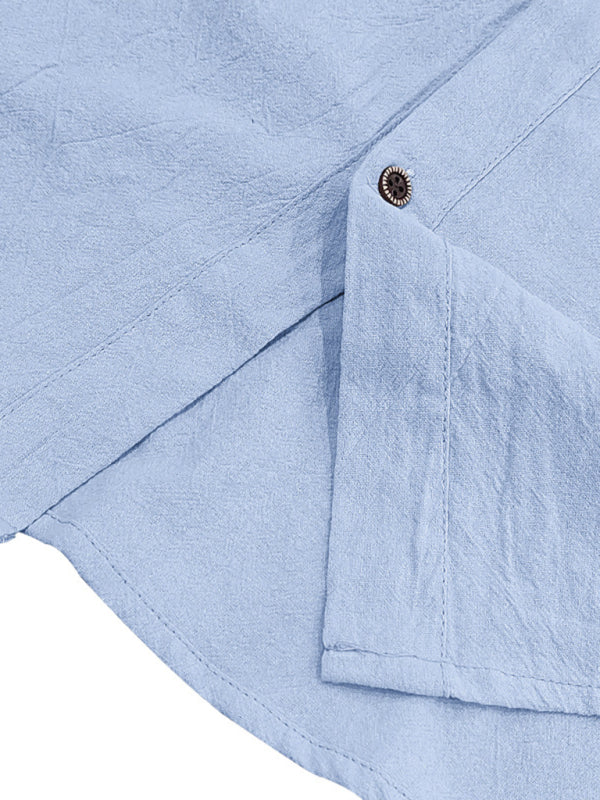Stacey B's Men's Casual Sleeveless Waistcoat Shirt Linen Hooded Solid Color Breathable Loose Top