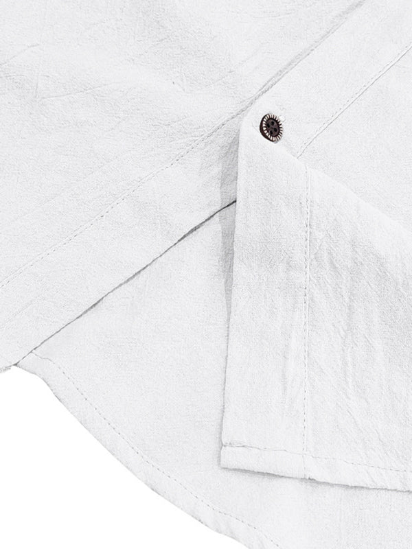 Stacey B's Men's Casual Sleeveless Waistcoat Shirt Linen Hooded Solid Color Breathable Loose Top