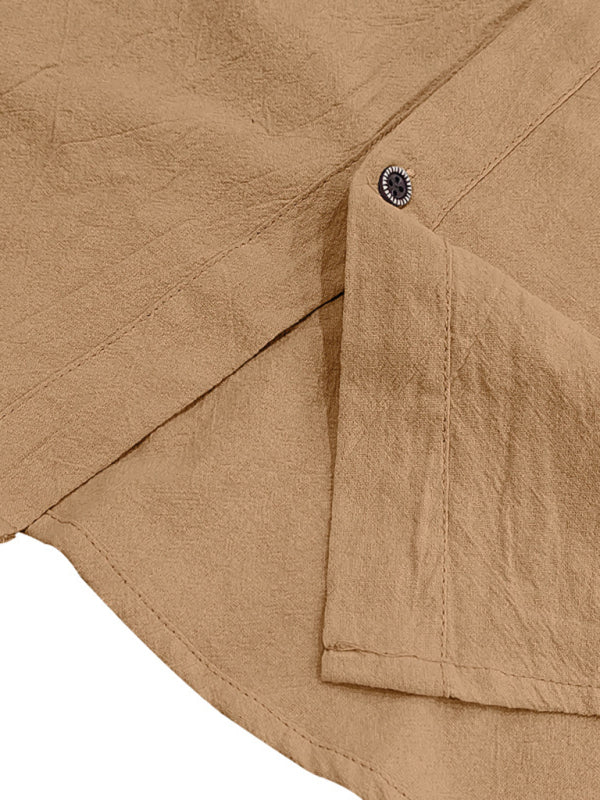Stacey B's Men's Casual Sleeveless Waistcoat Shirt Linen Hooded Solid Color Breathable Loose Top