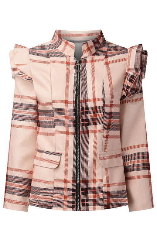 Stacey B's Autumn Winter Long Sleeve Printed Suit Coat