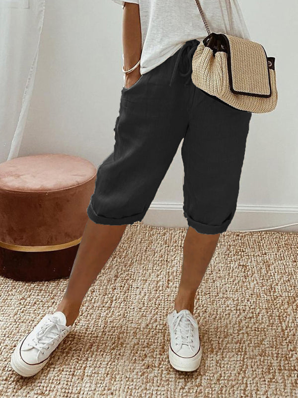Stacey B's women's pocket elastic casual trousers