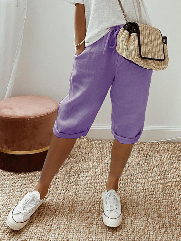 Stacey B's women's pocket elastic casual trousers