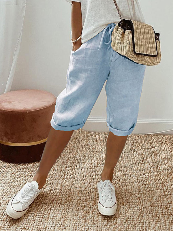 Stacey B's women's pocket elastic casual trousers
