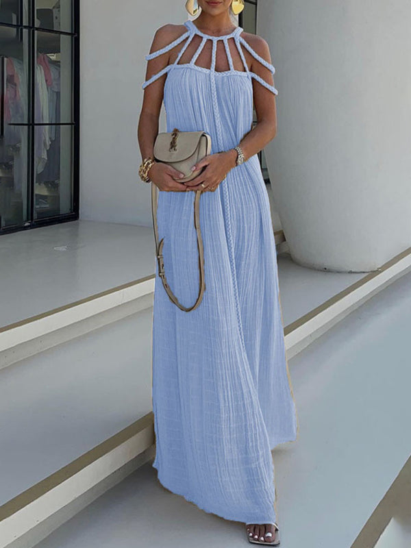 Stacey B's New casual drawstring holiday loose fashion dress