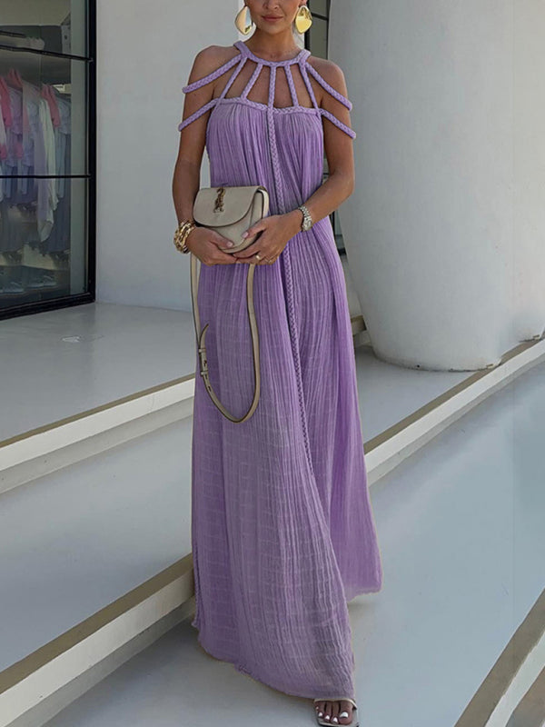Stacey B's New casual drawstring holiday loose fashion dress
