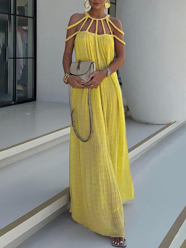 Stacey B's New casual drawstring holiday loose fashion dress