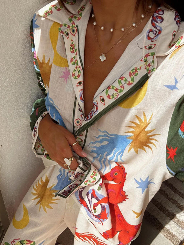 Stacey B's New Fashion Personalized Printed Long Sleeve Shirt Set