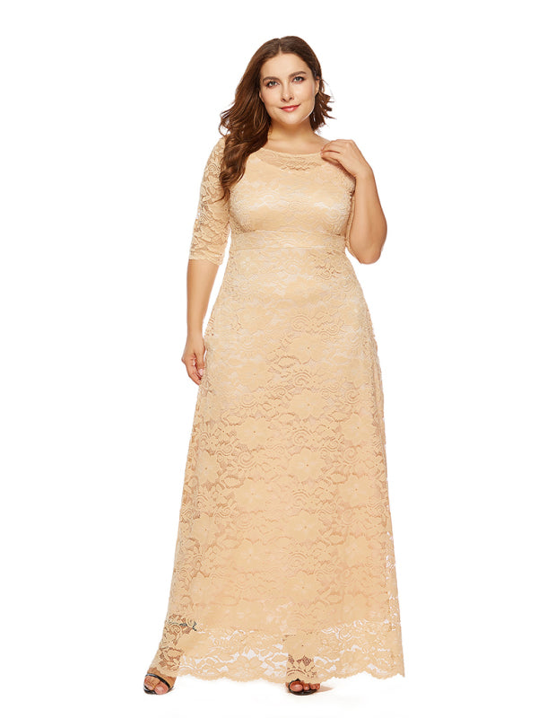 Stacey B's Plus size women's new elegant lace dress