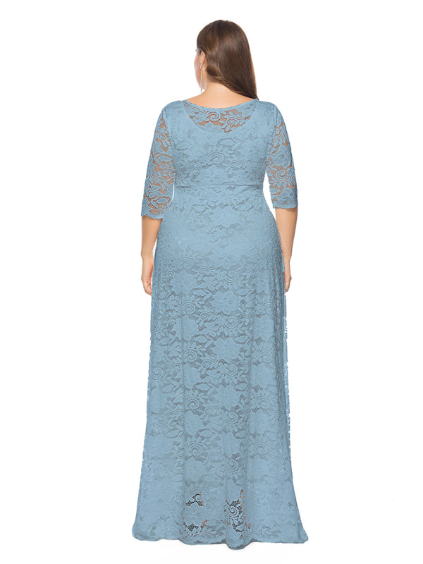 Stacey B's Plus size women's new elegant lace dress