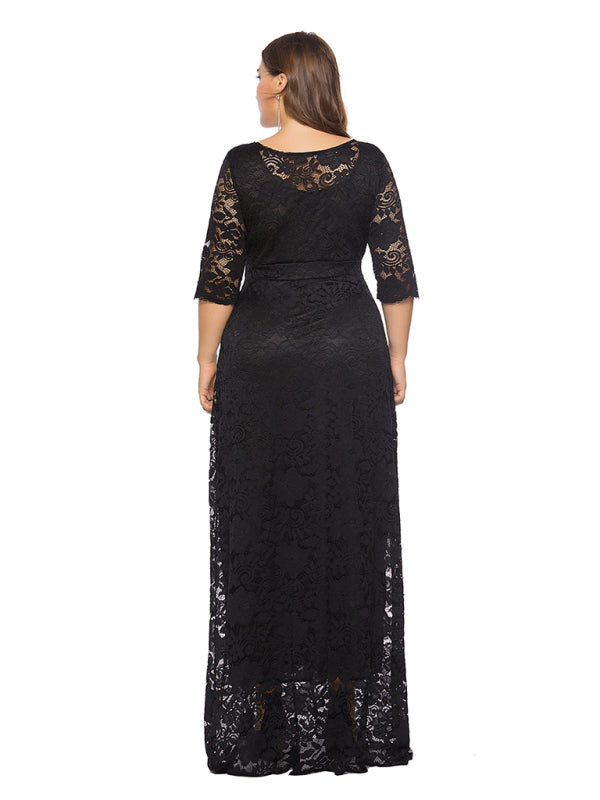 Stacey B's Plus size women's new elegant lace dress