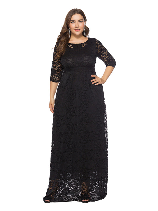 Stacey B's Plus size women's new elegant lace dress