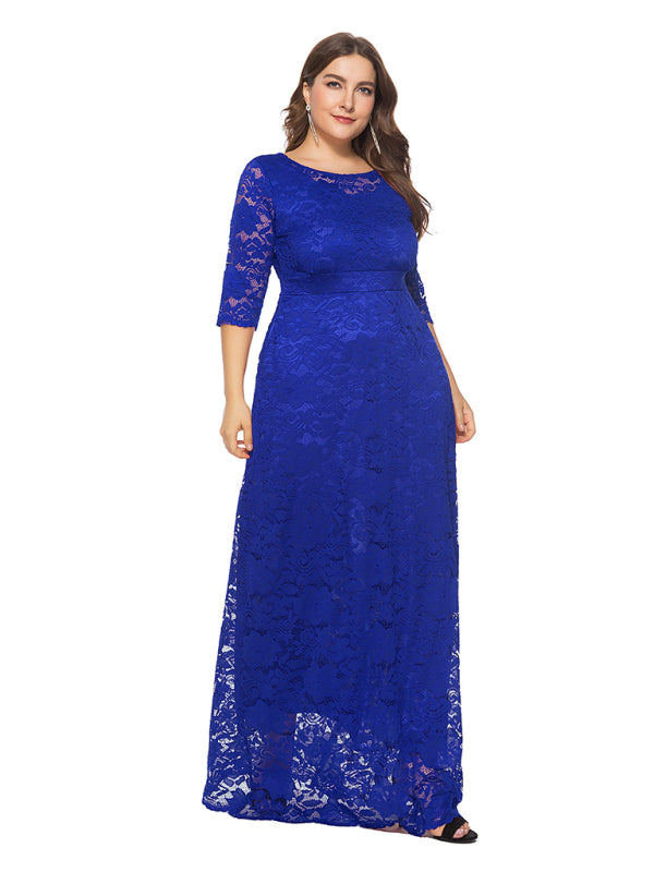 Stacey B's Plus size women's new elegant lace dress