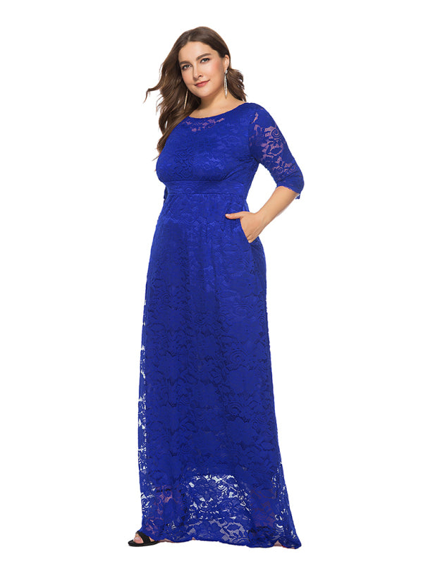 Stacey B's Plus size women's new elegant lace dress