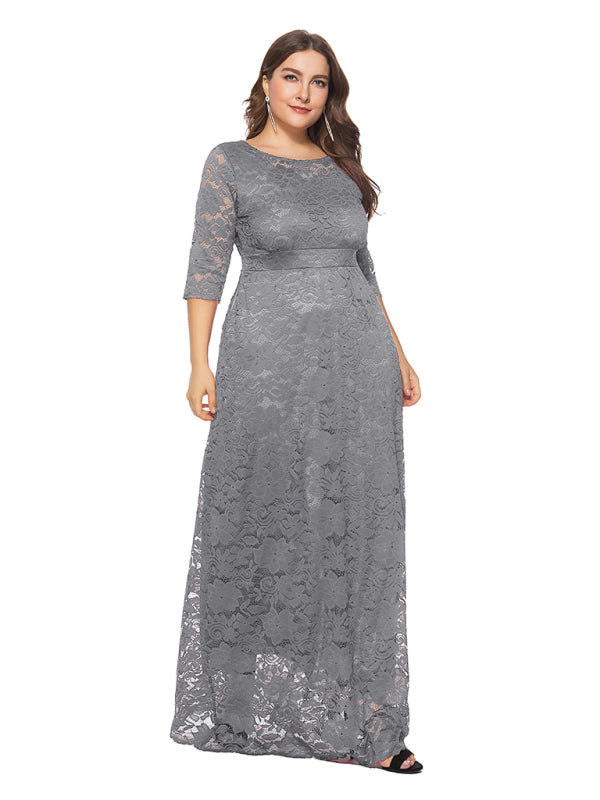 Stacey B's Plus size women's new elegant lace dress