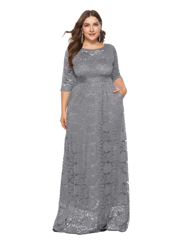 Stacey B's Plus size women's new elegant lace dress