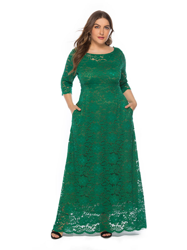 Stacey B's Plus size women's new elegant lace dress