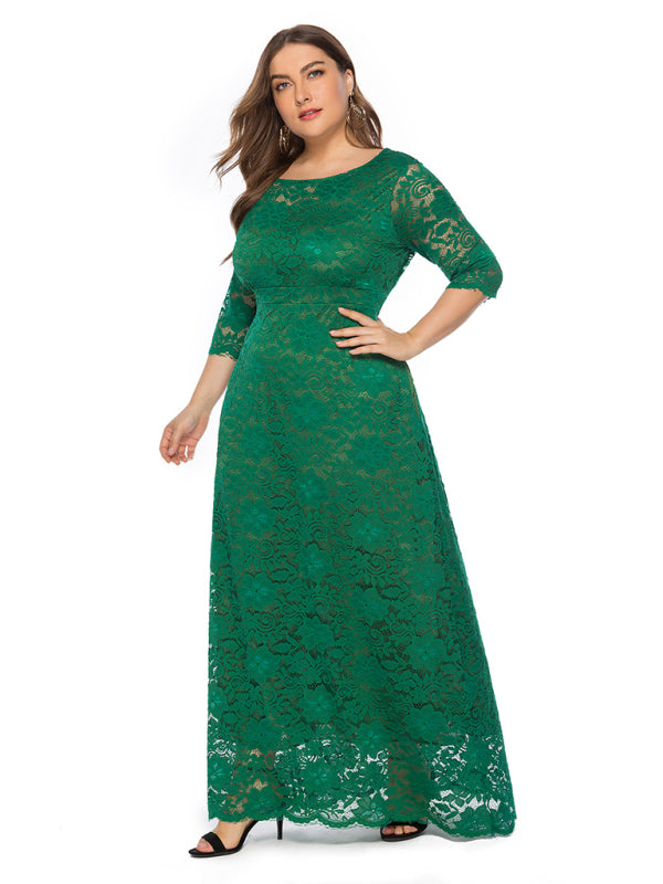 Stacey B's Plus size women's new elegant lace dress