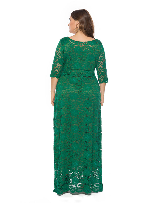 Stacey B's Plus size women's new elegant lace dress