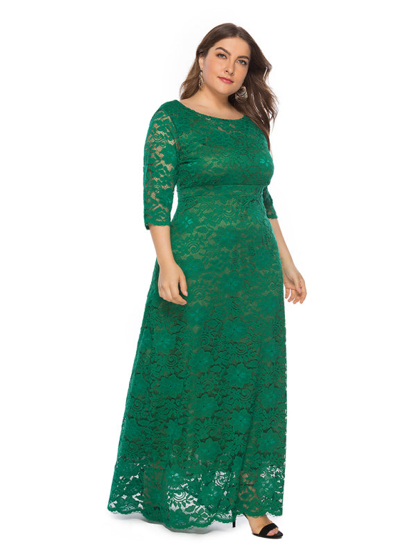 Stacey B's Plus size women's new elegant lace dress