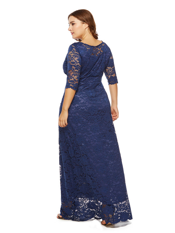 Stacey B's Plus size women's new elegant lace dress