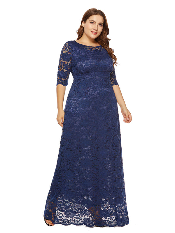 Stacey B's Plus size women's new elegant lace dress
