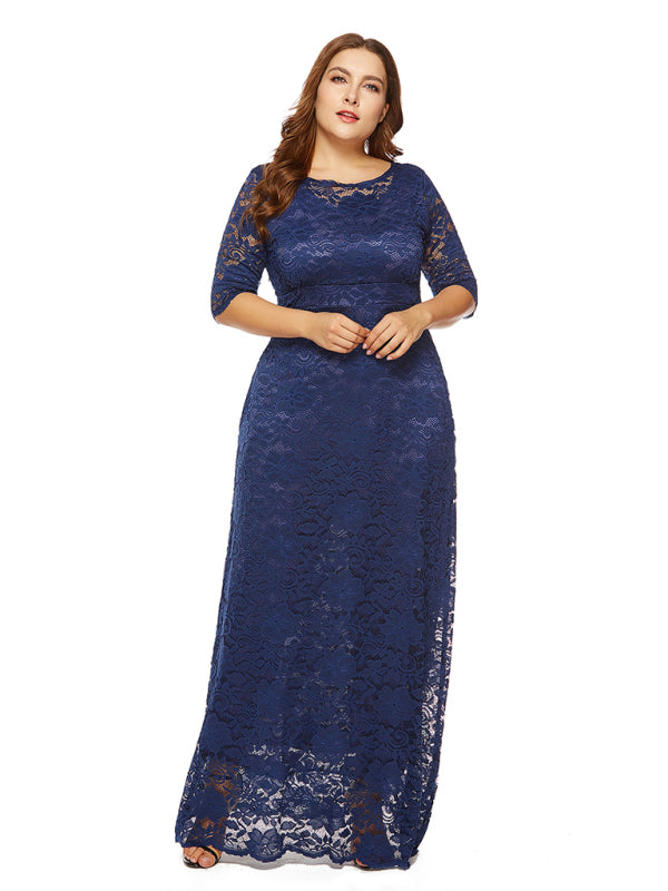 Stacey B's Plus size women's new elegant lace dress