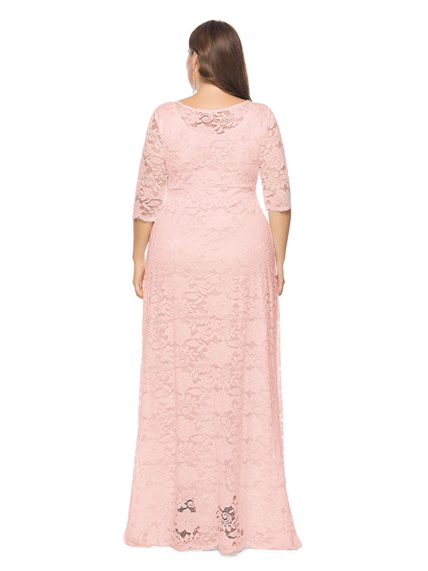 Stacey B's Plus size women's new elegant lace dress