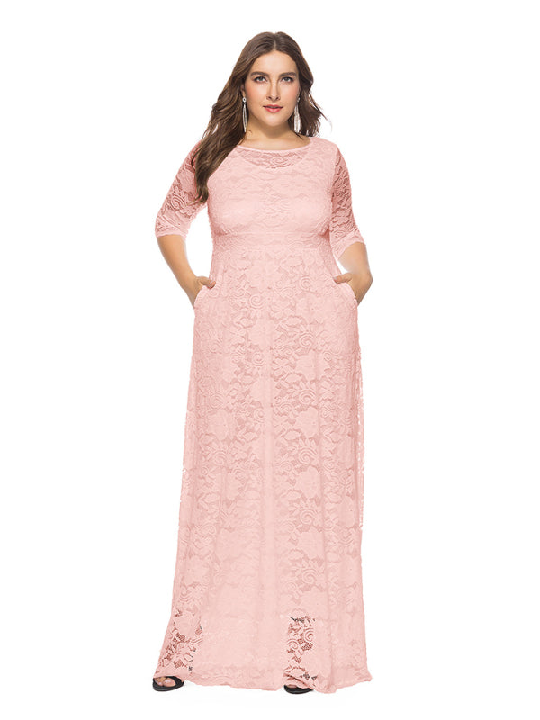 Stacey B's Plus size women's new elegant lace dress