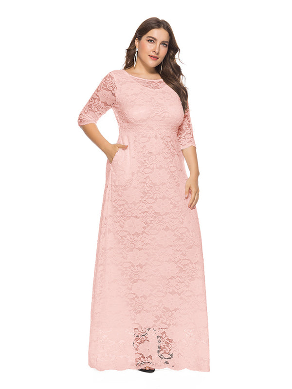 Stacey B's Plus size women's new elegant lace dress