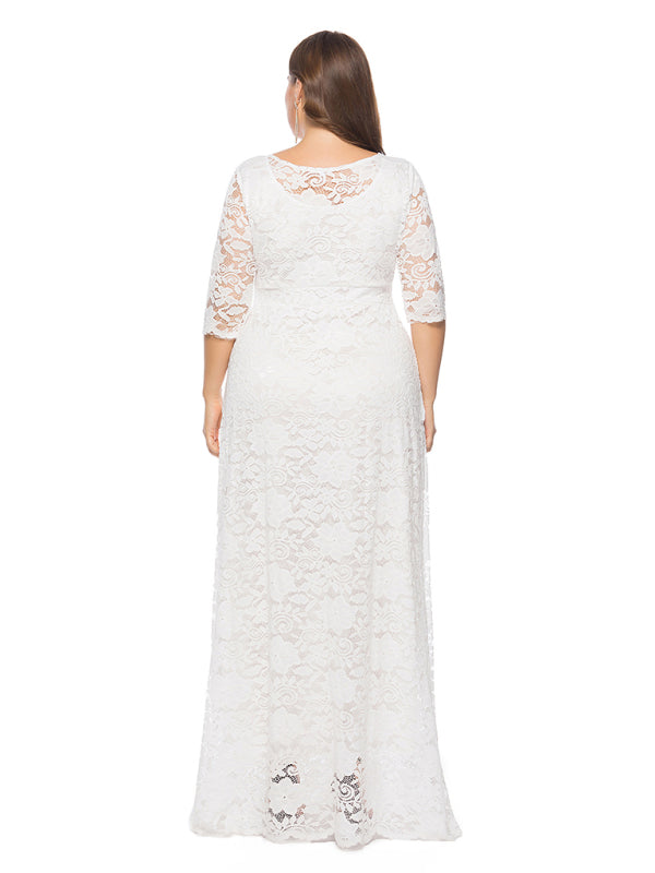 Stacey B's Plus size women's new elegant lace dress