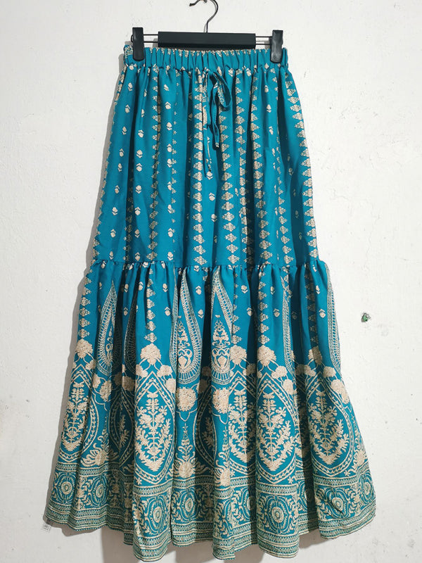 Stacey B's big swing skirt Bohemian holiday high waist beach skirt