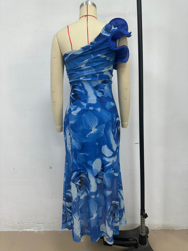 Stacey B's Slim Fit Sleeveless Three-Dimensional Flower Sexy Dress